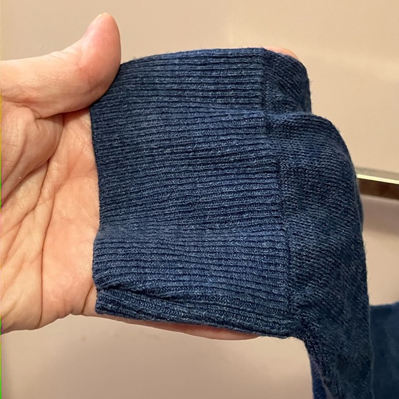 Thin Navy Crocheted Sweater - Picture 3 of 5